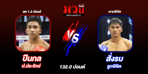 โปรแกรมมวยไทย วันอังคารที่ 23 กันยายน 2568