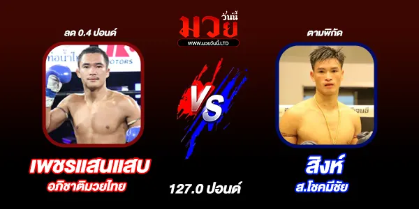 โปรแกรมมวยไทย วันเสาร์ที่ 27 กันยายน 2568 