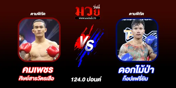 โปรแกรมมวยไทย วันอาทิตย์ที่ 7 กันยายน 2568