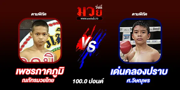 โปรแกรมมวยวันนี้