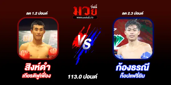 โปรแกรมมวยวันนี้