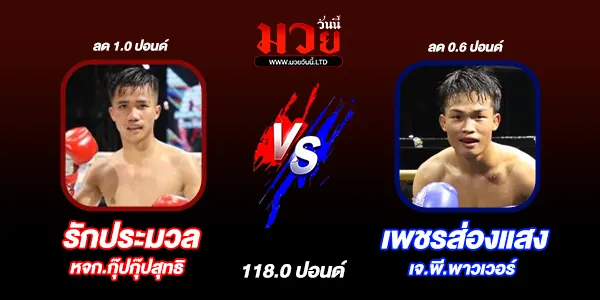 โปรแกรมมวยวันนี้