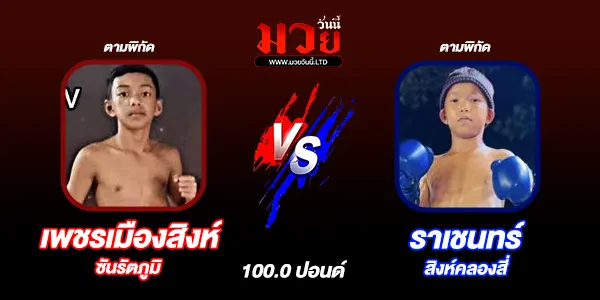 โปรแกรมมวยไทย วันอาทิตย์ที่ 14 กันยายน 2568 