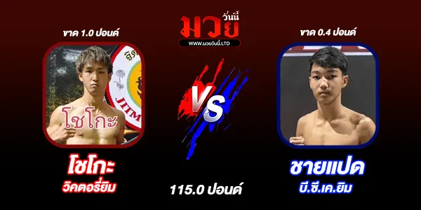 โปรแกรมมวยวันนี้