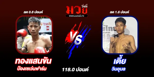 โปรแกรมมวยวันนี้