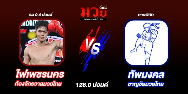 โปรแกรมมวยไทย วันอาทิตย์ที่ 7 กันยายน 2568