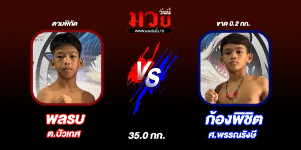 โปรแกรมมวยวันนี้