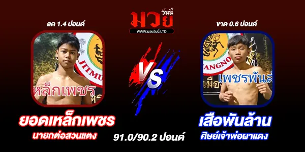 โปรแกรมมวยวันนี้