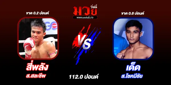 โปรแกรมมวยวันนี้