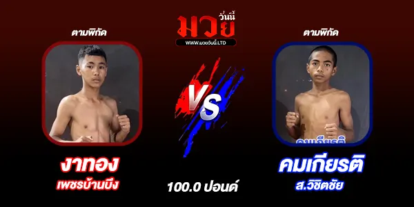 โปรแกรมมวยไทย วันอาทิตย์ที่ 5 ตุลาคม 2568 
