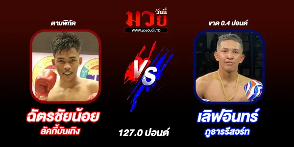 โปรแกรมมวยวันนี้