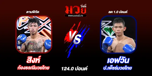 โปรแกรมมวยไทย วันพฤหัสบดีที่ 30 ตุลาคม 2568