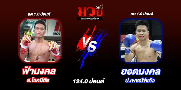 โปรแกรมมวยวันนี้