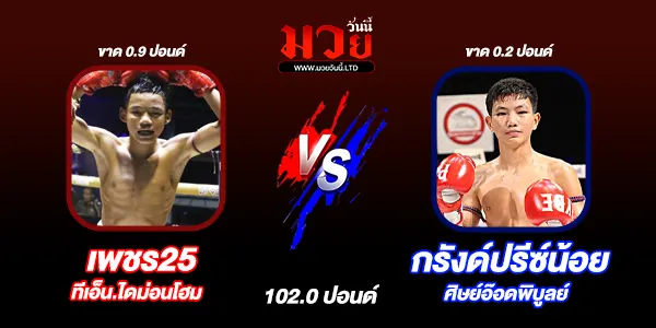 โปรแกรมมวยไทย วันอังคารที่ 28 ตุลาคม 2568