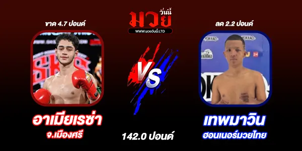 โปรแกรมมวยไทย วันพุธที่ 29 ตุลาคม 2568 