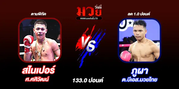 โปรแกรมมวยไทย วันจันทร์ที่ 6 ตุลาคม 2568 