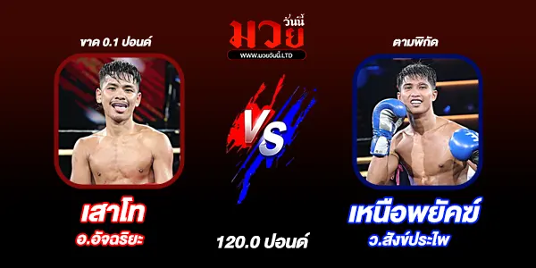 โปรแกรมมวยวันนี้