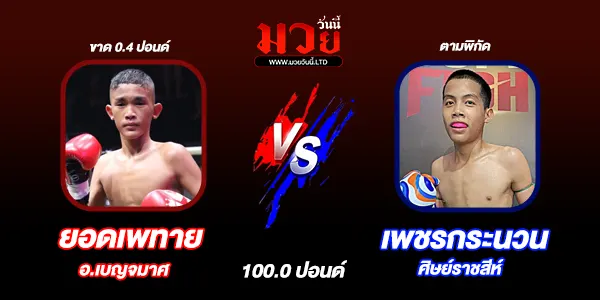 โปรแกรมมวยไทย วันเสาร์ที่ 25 ตุลาคม 2568