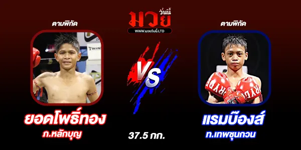 โปรแกรมมวยวันนี้