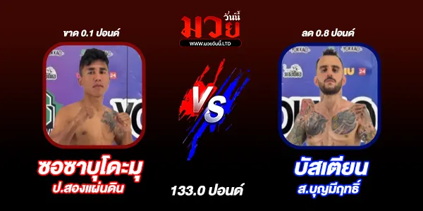 โปรแกรมมวยวันนี้