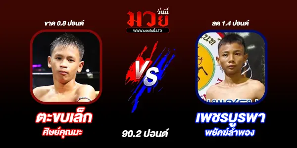โปรแกรมมวยวันนี้