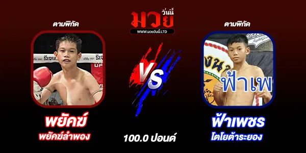 โปรแกรมมวยไทย วันอาทิตย์ที่ 5 ตุลาคม 2568 
