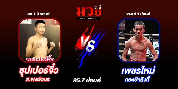 โปรแกรมมวยไทย วันเสาร์ที่ 8 พฤศจิกายน 2568