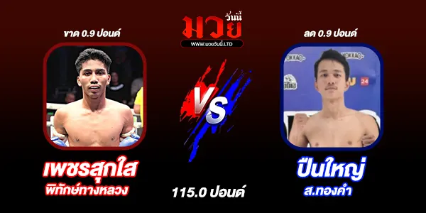 โปรแกรมมวยไทย วันพุธที่ 19 พฤศจิกายน 2568