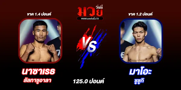 โปรแกรมมวยไทย วันศุกร์ที่ 28 พฤศจิกายน 2568 