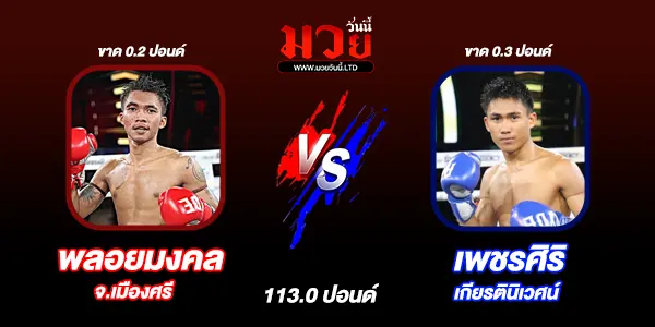 โปรแกรมมวยไทย วันพฤหัสบดีที่ 13 พฤศจิกายน 2568