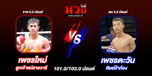 โปรแกรมมวยไทย วันจันทร์ที่ 17 พฤศจิกายน 2568