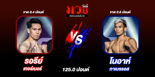 โปรแกรมมวยไทย วันศุกร์ที่ 21 พฤศจิกายน 2568