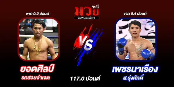 โปรแกรมมวยไทย วันเสาร์ที่ 29 พฤศจิกายน 2568