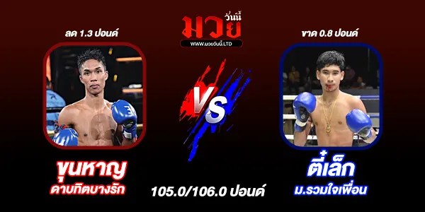 โปรแกรมมวยวันนี้