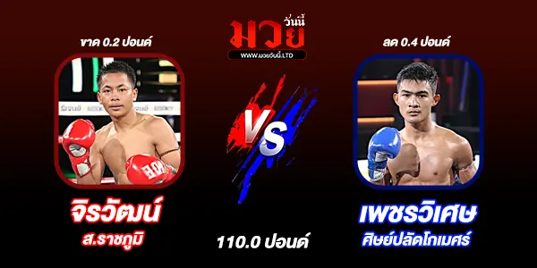 โปรแกรมมวยไทย วันเสาร์ที่ 15 พฤศจิกายน 2568 