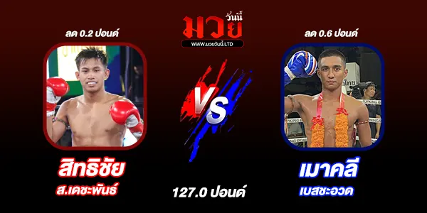 โปรแกรมมวยไทย วันอาทิตย์ที่ 30 พฤศจิกายน 2568