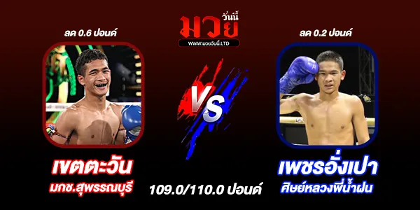 โปรแกรมมวยวันนี้