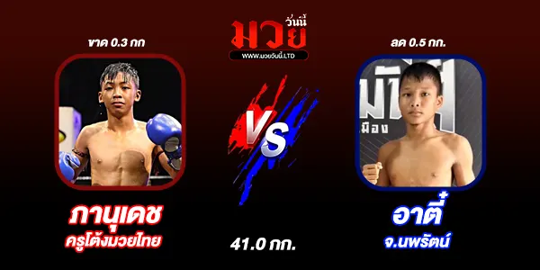 โปรแกรมมวยวันนี้