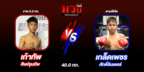 โปรแกรมมวยวันนี้