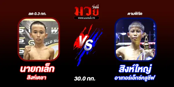 โปรแกรมมวยวันนี้