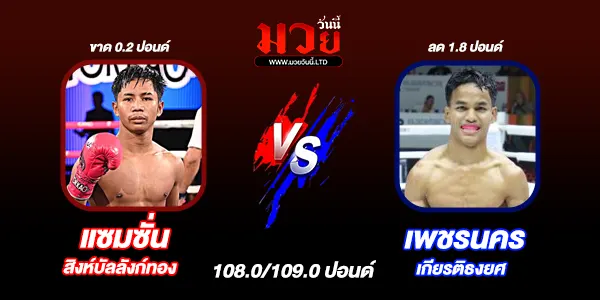 โปรแกรมมวยไทย วันจันทร์ที่ 8 ธันวาคม 2568 