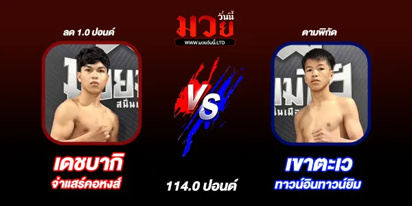 โปรแกรมมวยวันนี้