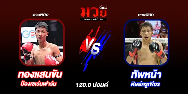 โปรแกรมมวยวันนี้