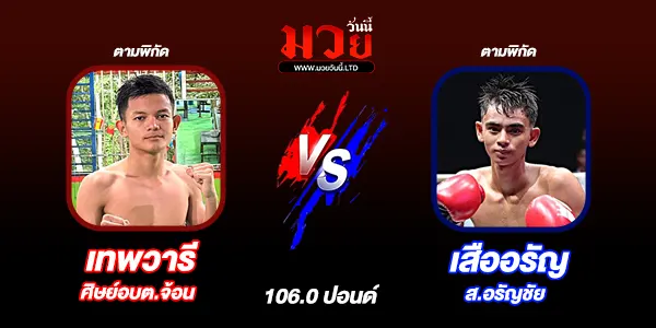 โปรแกรมมวยวันนี้