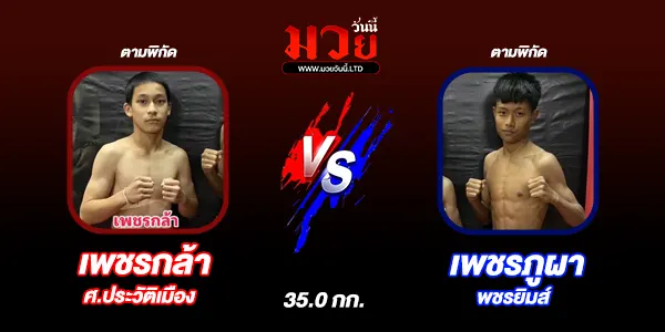 โปรแกรมมวยไทย วันอาทิตย์ที่ 11 มกราคม 2569
