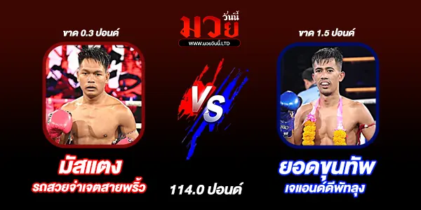 โปรแกรมมวยไทย วันพุธที่ 14 มกราคม 2569