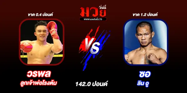 โปรแกรมมวยวันนี้