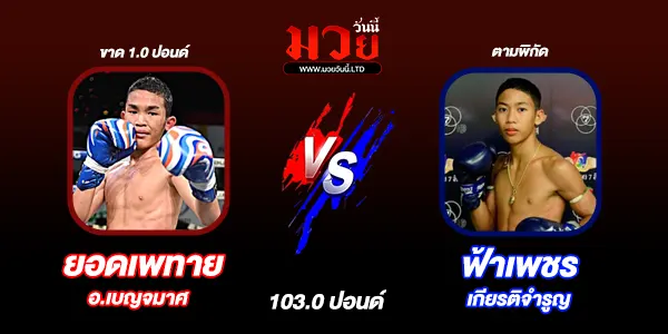 โปรแกรมมวยไทย วันเสาร์ที่ 24 มกราคม 2569