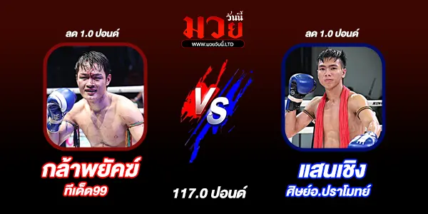 โปรแกรมมวยวันนี้