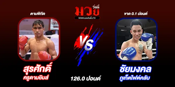 โปรแกรมมวยวันนี้